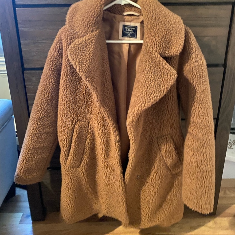 Abercrombie sherpa teddy coat